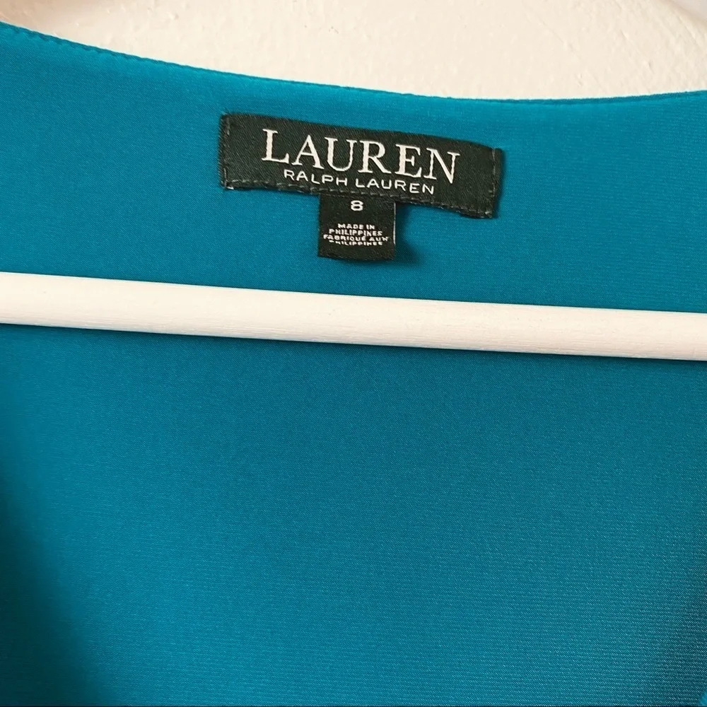 Lauren Ralph Lauren GREEN Dress.  Sz 8. - Picture 8 of 12